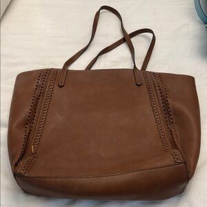 Elegant Brown Leather Tote Bag